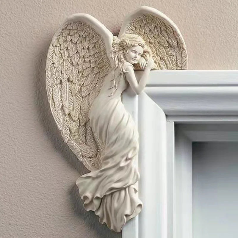 Home Decor Creative Fashion Crafts Angel In Resin Craft Door Frame Ornament