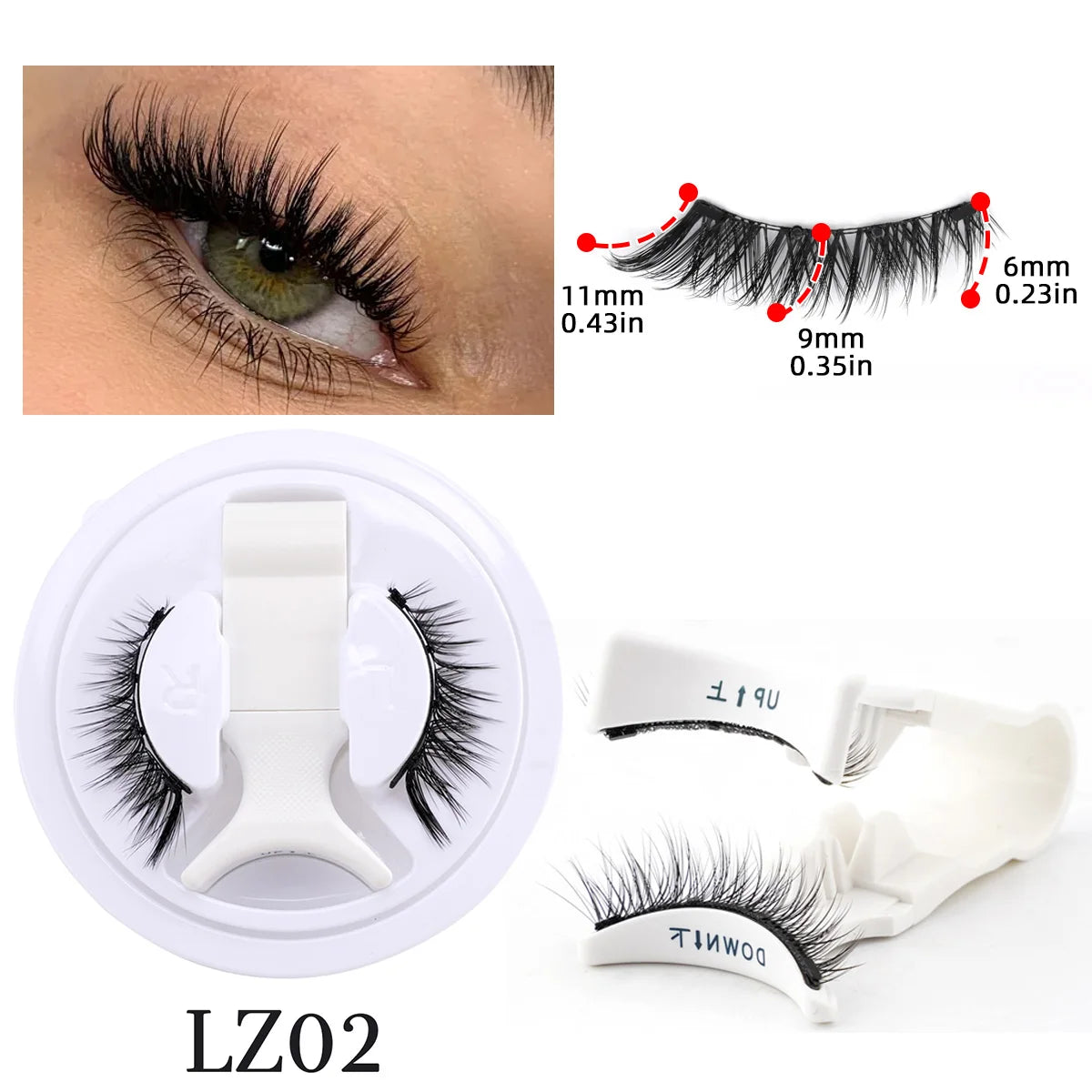 Hot 1 Pair Magnetic Eyelashes Handmade Fluffy Faux Mink Lashes Reusable