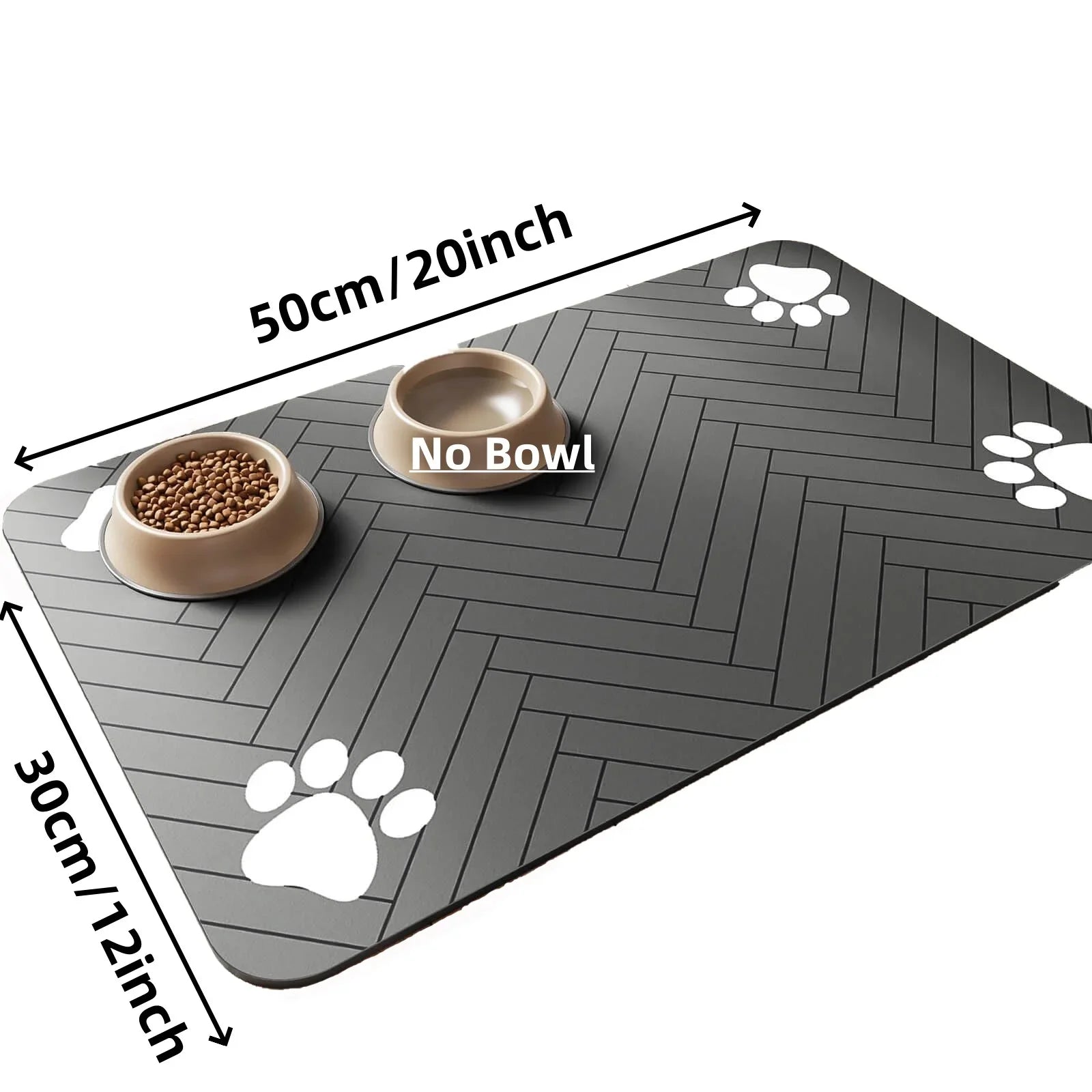 S(little kitten )、M、L bsorbent Pet Feeding Mat, Waterproof Placemat for Dog & Cat Food & Water Bowls, Quick-Dry Rubber Backing