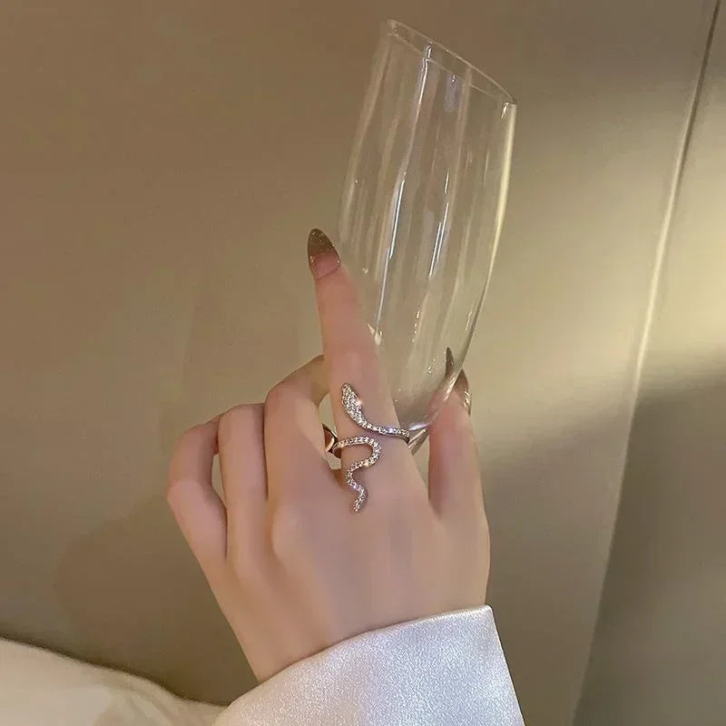 Women Gothic Open Snake Ring Adjustable