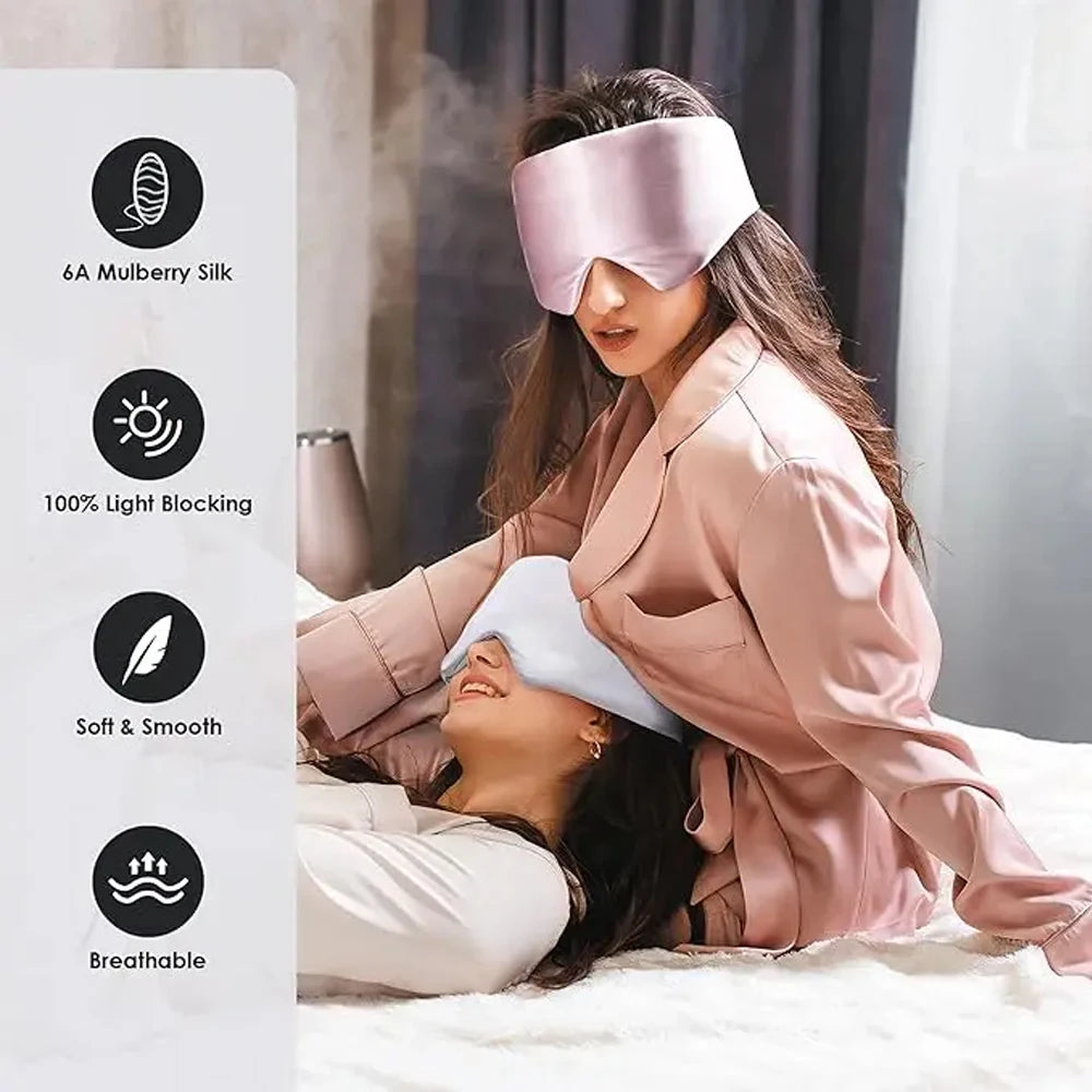 Mulberry Silk Sleeping Mask Eyepatch Blocking Light Eyemask