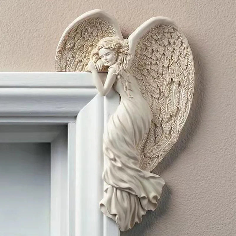 Home Decor Creative Fashion Crafts Angel In Resin Craft Door Frame Ornament