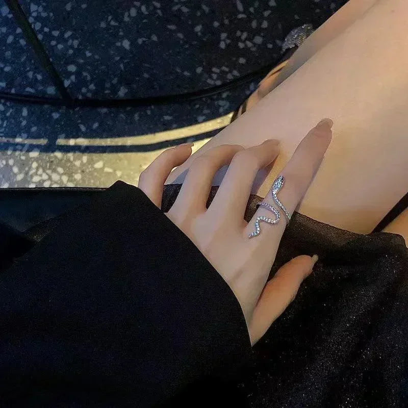 Women Gothic Open Snake Ring Adjustable