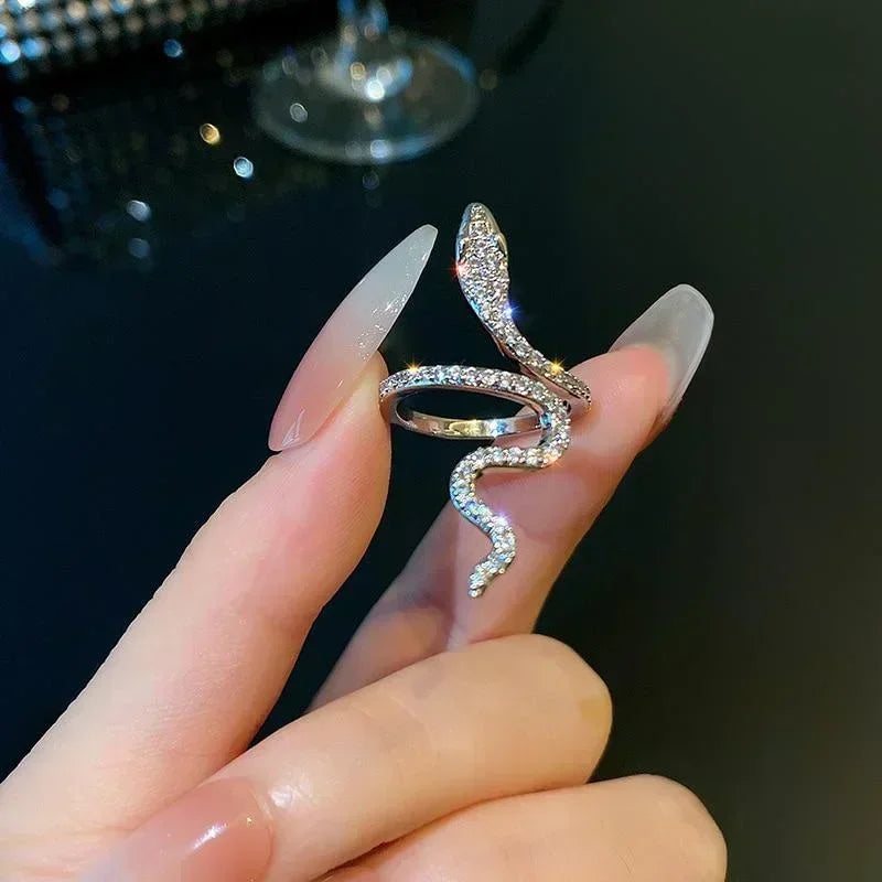 Women Gothic Open Snake Ring Adjustable