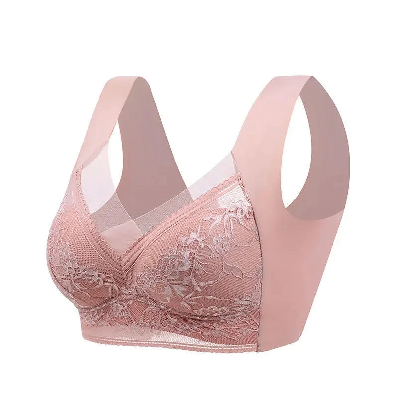 L-6L Women Large Bra Push Up Ice Silk Seamless